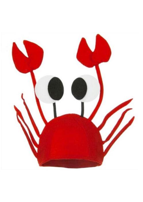 Krab Muts met Scharen Ogen Pootjes Rode Garnaal Zeedier Rood, Kleding | Dames, Carnavalskleding en Feestkleding, Nieuw, Ophalen of Verzenden