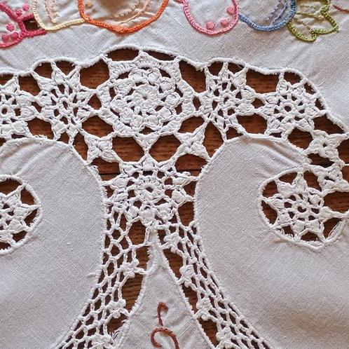Tafelkleed (8) - 160 cm - 160 cm - Tafelkleed en servetten, Antiek en Kunst, Antiek | Kleden en Textiel