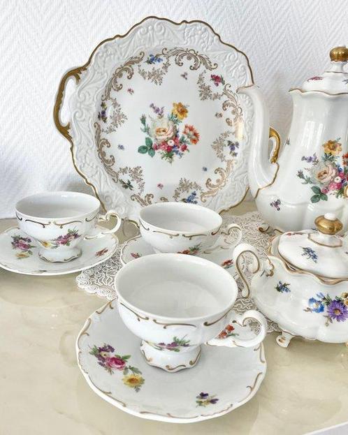 Weimarer Porzellanmanufaktur - Koffieservies (10) - Ilse -, Antiek en Kunst, Antiek | Meubels | Tafels