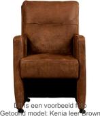Olijfgroene leren landelijke eetkamerfauteuil - Kenia Leer O, Overige kleuren, Nieuw, Leer, Ophalen of Verzenden