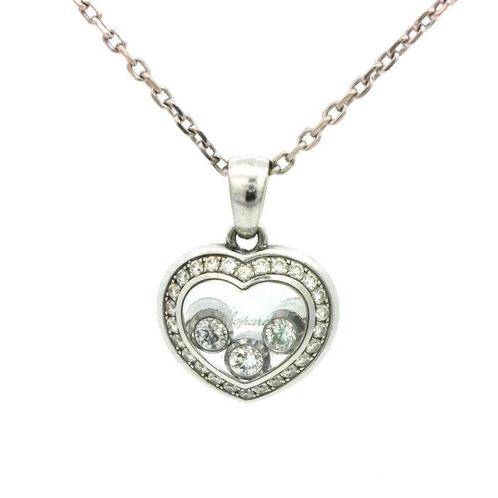 Chopard - Halsketting - Happy Diamonds - 18 karaat Witgoud -, Sieraden, Tassen en Uiterlijk, Kettingen