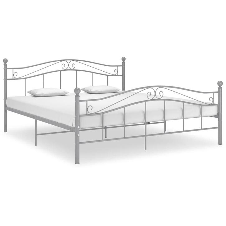 Bed Grijs 160x200 | OP = OP | Voordeel (Bedframe), Huis en Inrichting, Slaapkamer | Bedden, 160 cm, 200 cm, Grijs, Nieuw, Metaal