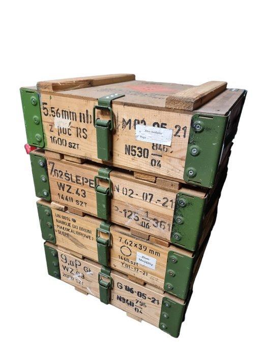 mesko - Opbergkoffer (4) - Hout, Metaal - munitie kisten, Antiek en Kunst, Antiek | Wandborden en Tegels