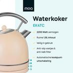 2dekans | MOA Waterkoker Retro - 1.8L - RVS - BPA vrij -, Ophalen of Verzenden, Zo goed als nieuw