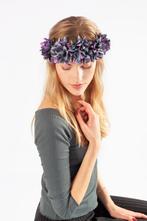 Bloemenkrans Haar Dahlia Paars Blauw Bloemen Haarband Elfia, Kleding | Dames, Ophalen of Verzenden, Nieuw, Carnaval, Accessoires