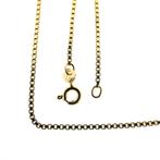 Gouden Venetiaanse schakel ketting | 52 cm (veerring), Sieraden, Tassen en Uiterlijk, Kettingen, Ophalen of Verzenden, Gebruikt