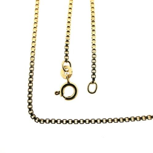 Gouden Venetiaanse schakel ketting | 52 cm (veerring), Sieraden, Tassen en Uiterlijk, Kettingen, Overige kleuren, Gebruikt, Goud