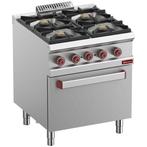 Gasfornuis 4 gasbranders, elektrische oven gn 2/1 | Diamond, Verzenden