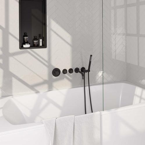 Inbouwthermostaatset Brauer Black Carving Incl Baduitloop en, Doe-het-zelf en Verbouw, Sanitair, Kraan, Nieuw, Ophalen of Verzenden