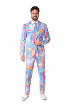 Regenboog Hippie 60s Pak Heren OppoSuits, Kleding | Heren, Carnavalskleding en Feestkleding, Verzenden, Nieuw