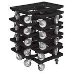 Dolly 60x40x15 Zwart met 4 rubberen zwenkwielen, Nieuw - Set, Ophalen of Verzenden