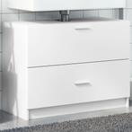 vidaXL Wastafelkast 78x37x59 cm bewerkt hout wit, Huis en Inrichting, Badkamer | Badkamermeubels, Verzenden, Nieuw, Minder dan 100 cm