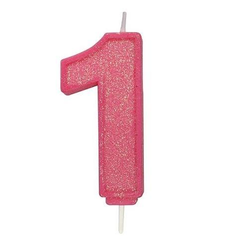Culpitt Cijferkaars #1 Roze met Glitter, Hobby en Vrije tijd, Taarten en Cupcakes maken, Nieuw, Verzenden