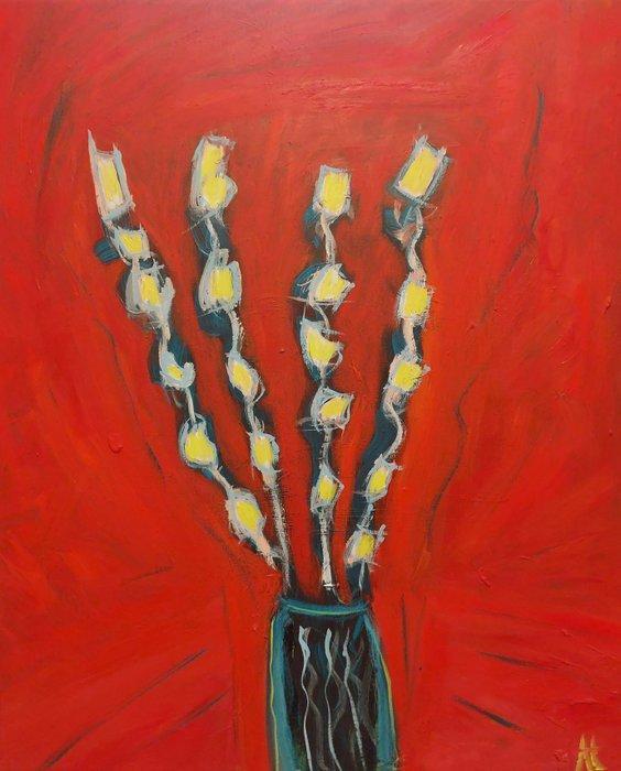 Jules Atarax (1985) - Les glaïeuls, Antiek en Kunst, Kunst | Schilderijen | Modern