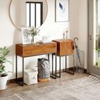 Bijzettafel - Stijlvol Design - Industrial Chic - Zwart, Huis en Inrichting, Tafels | Sidetables, Ophalen of Verzenden, Nieuw
