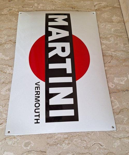 Martini - Emaille bord - IJzer, Antiek en Kunst, Antiek | Wandborden en Tegels