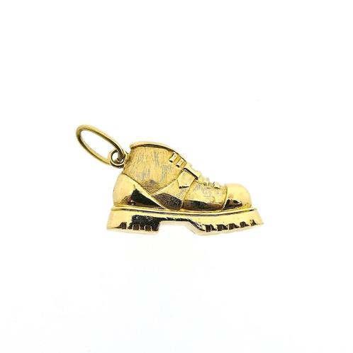 18 Krt. Gouden hanger van een bergschoen (schoen hanger), Sieraden, Tassen en Uiterlijk, Bedels, Gebruikt, Overige merken, Goud