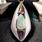 Hanger met Welo Opal, Toermalijn, Amethist, goud en