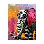 Diamond painting - olifant - 50x40cm - full, Verzenden, Nieuw
