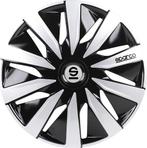 Sparco Wieldoppen Lazio - 14 inch - Zwart/Zilver, Ophalen of Verzenden, Zo goed als nieuw