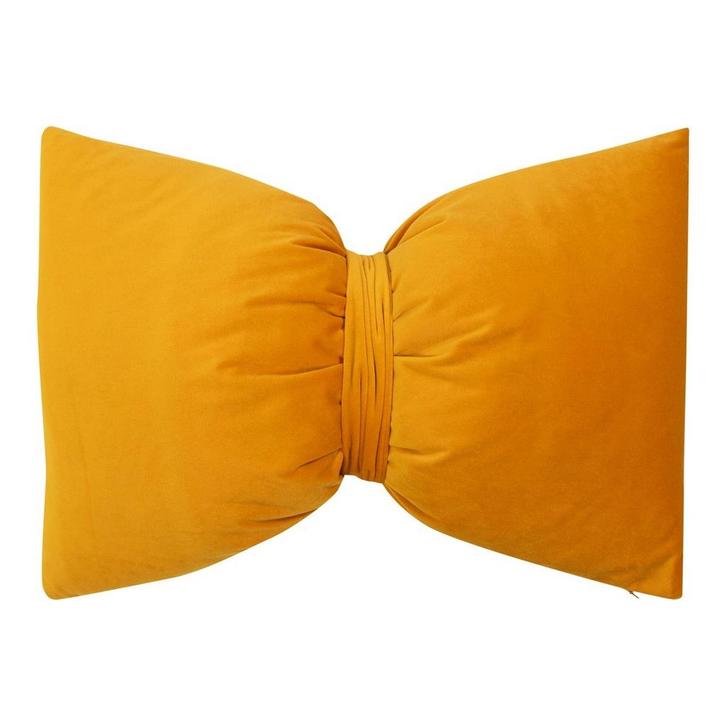 Strik Kussen Fluweel honing geel 40x60cm, Huis en Inrichting, Woonaccessoires | Overige, Verzenden