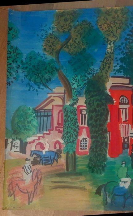 Raoul Dufy - Le Paddock a Deauville - Jaren 1960, Antiek en Kunst, Kunst | Tekeningen en Foto's