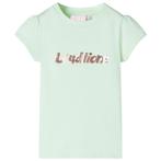 vidaXL Kindershirt met kapmouwen 92 zachtgroen, Verzenden, Nieuw