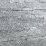 Natuursteen strips wandbekleding leisteen Silver grey-0,63m², Doe-het-zelf en Verbouw, Verzenden, Nieuw