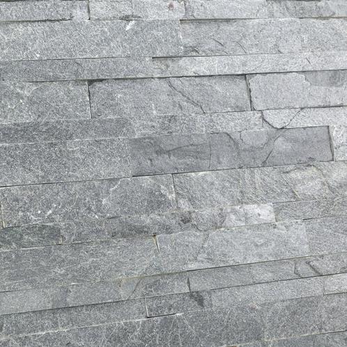 Natuursteen strips wandbekleding leisteen Silver grey-0,63m², Doe-het-zelf en Verbouw, Tegels, Nieuw, Verzenden