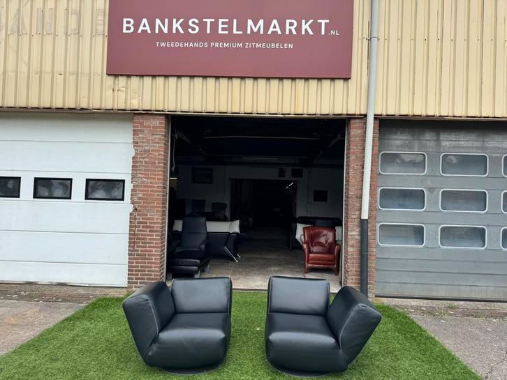 Leolux Rising Dunes fauteuils zwart design relax stoelen, Huis en Inrichting, Fauteuils, Nieuw, Hout, Leer, Metaal, Stof