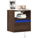 vidaXL Tv-wandmeubel met LED-verlichting 41x31x45 cm bruin, Huis en Inrichting, Kasten | Televisiemeubels, Verzenden, Nieuw, Overige houtsoorten
