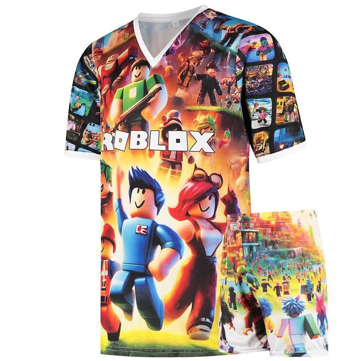 Kingdo Roblox Shirt en Broekje - Voetbaltenue - Kinderen, Sport en Fitness, Voetbal, Nieuw, Verzenden