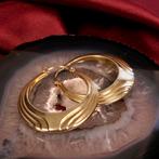 Gouden oorringen | Ø 30 mm (oorbellen, kliksluiting), Ophalen of Verzenden, Gebruikt, Overige kleuren, Goud