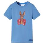 vidaXL Kindershirt met korte mouwen 104 middenblauw, Verzenden, Nieuw