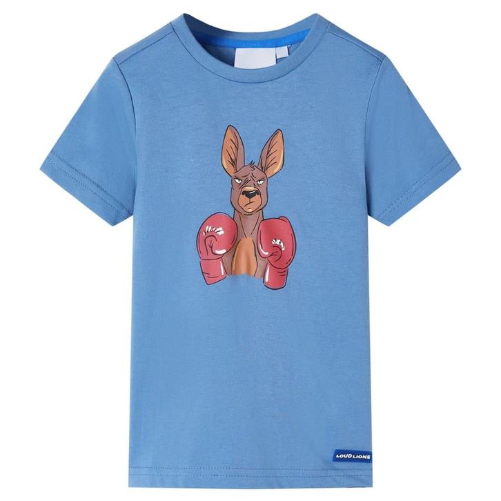 vidaXL Kindershirt met korte mouwen 104 middenblauw, Kinderen en Baby's, Kinderkleding | Overige, Nieuw, Verzenden