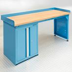 Datona Werkbank PRO 200 cm met werkplaatskast - blauw -, Doe-het-zelf en Verbouw, Werkbanken, Ophalen of Verzenden, Nieuw