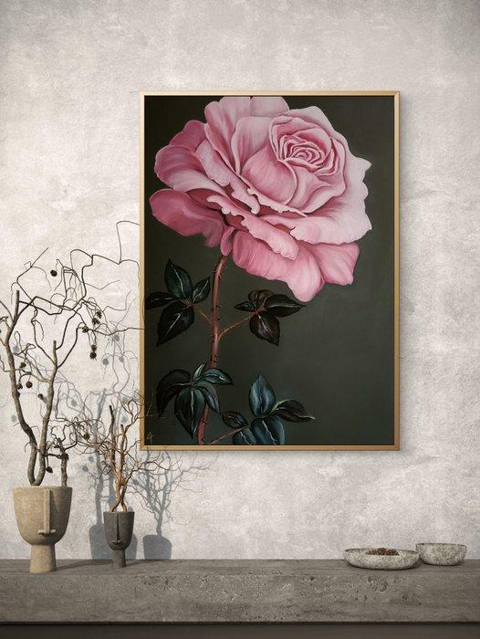 Enrica Ciffo - Nel Silenzio della Rosa - Fiore, Antiek en Kunst, Kunst | Schilderijen | Modern