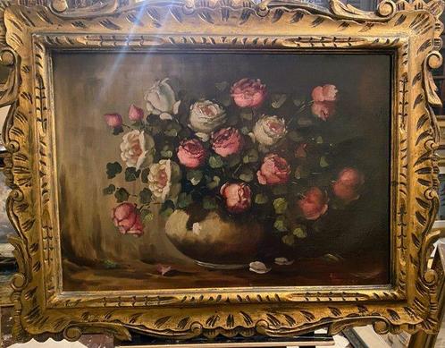 Italiaanse school (XX) - Natura morta con rose, Antiek en Kunst, Kunst | Schilderijen | Klassiek