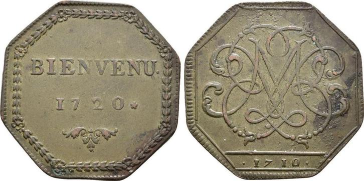 Jeton 1710/1720 Frankreich Normandie, Postzegels en Munten, Penningen en Medailles, Verzenden