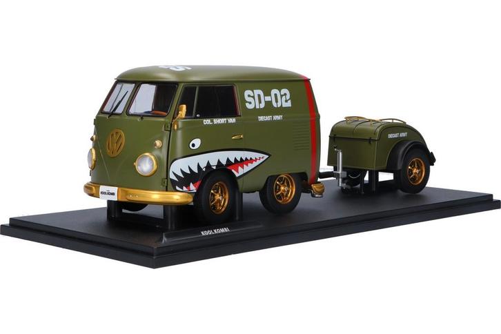 Volkswagen Kool Kombi Army Fighter S1810901 Solido, Hobby en Vrije tijd, Modelauto's | 1:18, Verzenden