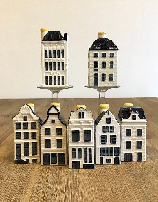 Flacon (7) - Aardewerk - KLM huisjes Delfts Blauw, Antiek en Kunst, Antiek | Glas en Kristal