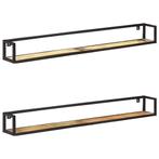 vidaXL Wandschappen 2 st 160 cm massief gerecycled hout, Huis en Inrichting, Woonaccessoires | Wandplanken en Boekenplanken, Verzenden