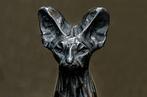 Hoogwaardige zwarte obsidiaan Sphynx kat - Hoogte: 14.7 cm -