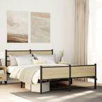 vidaXL Bedframe zonder matras hout sonoma eikenkleurig, Huis en Inrichting, Slaapkamer | Bedden, Bruin, Verzenden, 140 cm, 200 cm