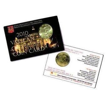 Vaticaan 50 Cent Coincard 2010, Postzegels en Munten, Munten | Europa | Euromunten, Verzenden