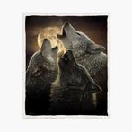 Fleecedeken - Wolf Trinity - 150x200cm, Ophalen of Verzenden, Nieuw