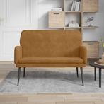 vidaXL Bankje 108x79x79 cm fluweel bruin, Huis en Inrichting, Banken | Bankstellen, Verzenden, Nieuw, Stof, Minder dan 150 cm