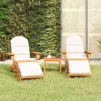 vidaXL 3-delige Loungeset Adirondack massief acaciahout, 3 zitplaatsen, Nieuw, Loungeset, Verzenden