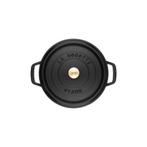 Staub Ronde Stoofpan 26 cm Zwart – 5,2L Gietijzeren Cocotte, Ophalen of Verzenden, Nieuw