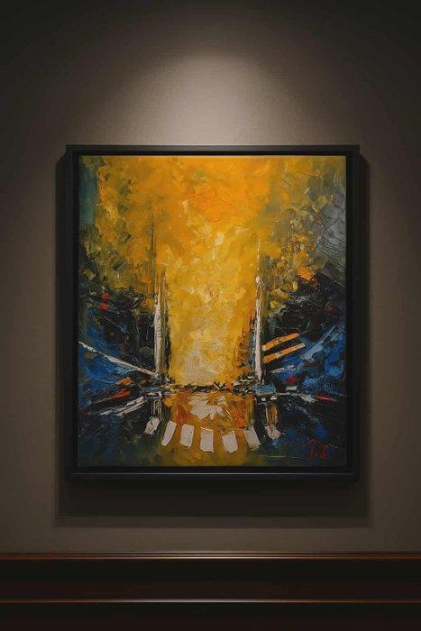 Laurent Pate (1970) - New York Ocre, Antiek en Kunst, Kunst | Schilderijen | Modern